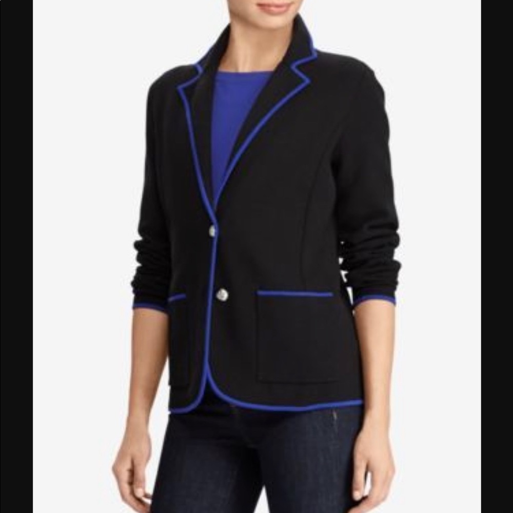 Lauren Ralph Lauren Petite Contrast-Trim Blazer